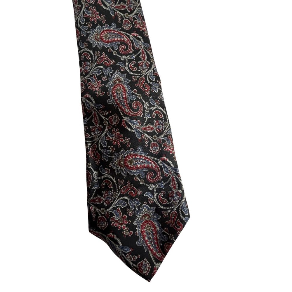 Bert Pulitzer Men’s Silk Tie Paisley Imported Classic Neckwear Hand Printed